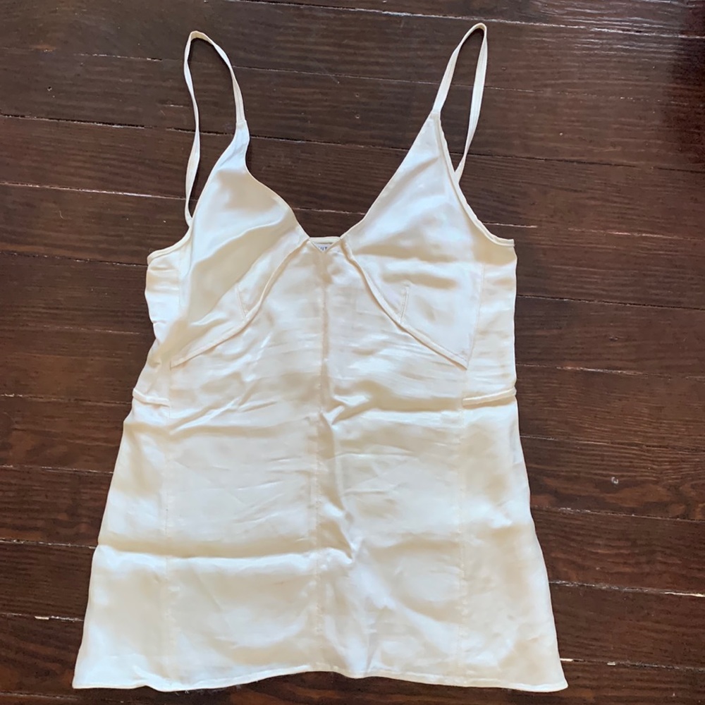 White Helmut Lang silk cami. Lightly worn size XS.
